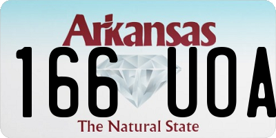 AR license plate 166UOA