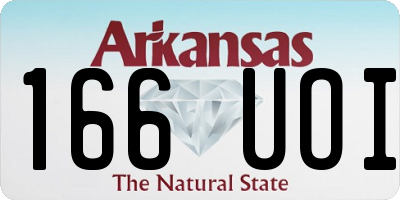 AR license plate 166UOI