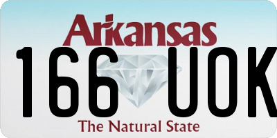 AR license plate 166UOK
