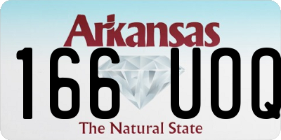AR license plate 166UOQ