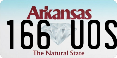 AR license plate 166UOS
