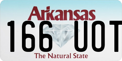 AR license plate 166UOT