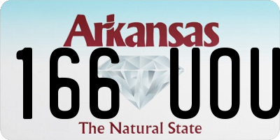 AR license plate 166UOU
