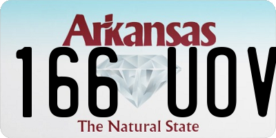 AR license plate 166UOV