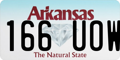 AR license plate 166UOW