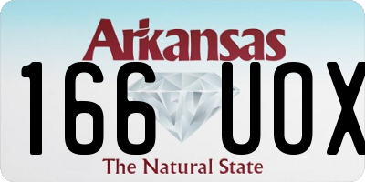 AR license plate 166UOX