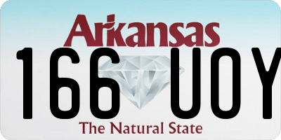 AR license plate 166UOY