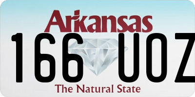 AR license plate 166UOZ