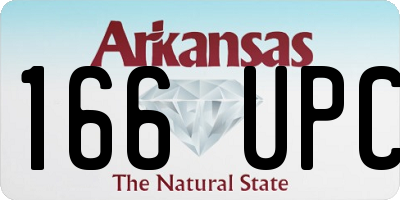 AR license plate 166UPC