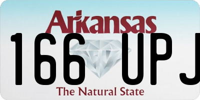 AR license plate 166UPJ