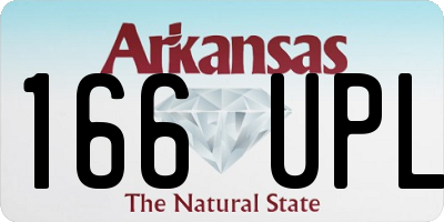 AR license plate 166UPL