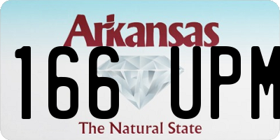 AR license plate 166UPM