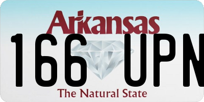 AR license plate 166UPN