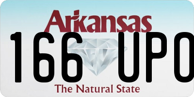 AR license plate 166UPO