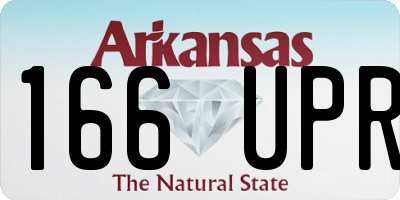 AR license plate 166UPR