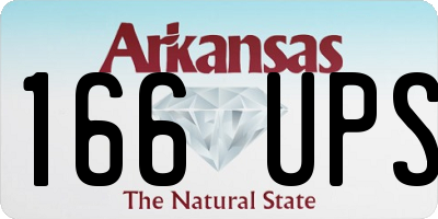 AR license plate 166UPS