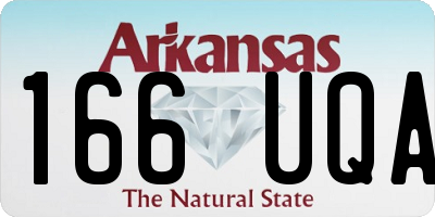 AR license plate 166UQA
