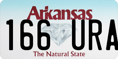 AR license plate 166URA