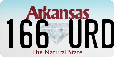 AR license plate 166URD