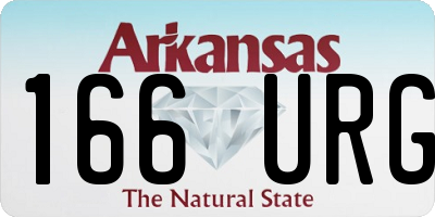 AR license plate 166URG