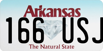AR license plate 166USJ