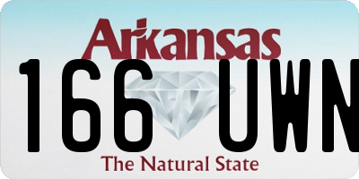 AR license plate 166UWN