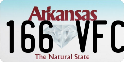 AR license plate 166VFC