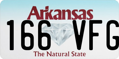 AR license plate 166VFG