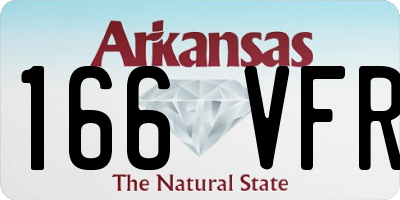 AR license plate 166VFR