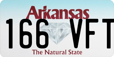 AR license plate 166VFT