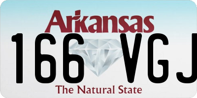 AR license plate 166VGJ