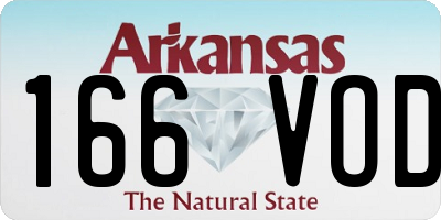 AR license plate 166VOD