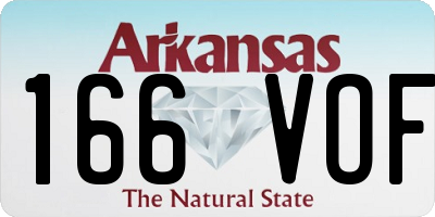AR license plate 166VOF