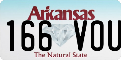 AR license plate 166VOU
