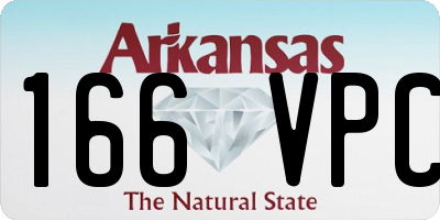 AR license plate 166VPC