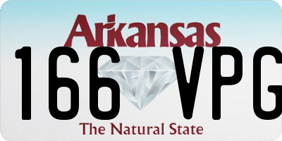 AR license plate 166VPG