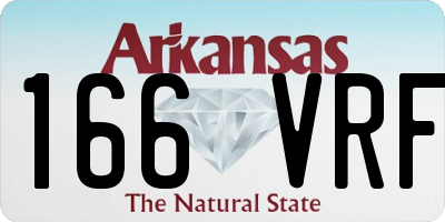 AR license plate 166VRF
