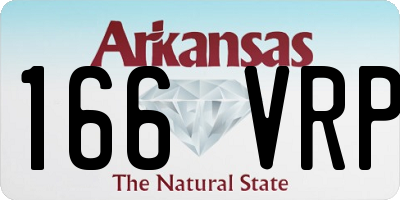 AR license plate 166VRP