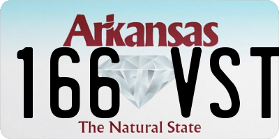 AR license plate 166VST