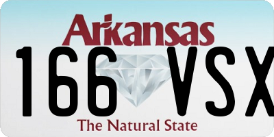 AR license plate 166VSX
