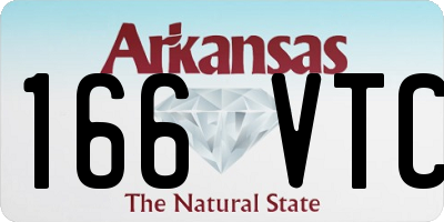 AR license plate 166VTC