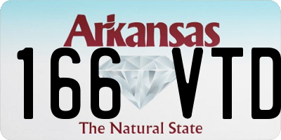 AR license plate 166VTD