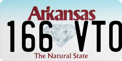 AR license plate 166VTO