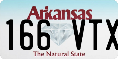 AR license plate 166VTX