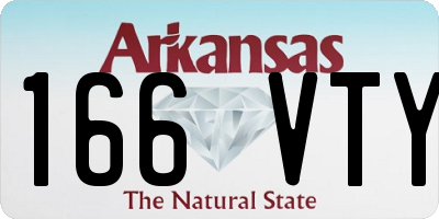AR license plate 166VTY