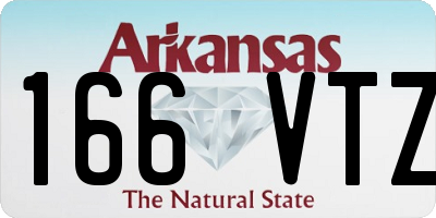 AR license plate 166VTZ