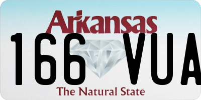 AR license plate 166VUA