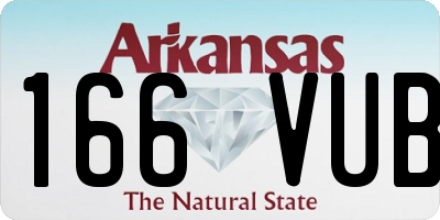 AR license plate 166VUB