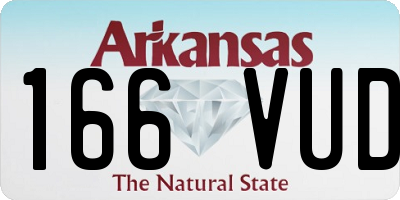 AR license plate 166VUD