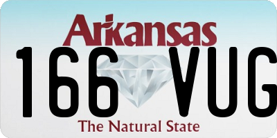 AR license plate 166VUG